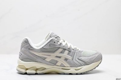 公司级Asics 亚瑟士 透气网眼鞋面配合部分合成革材质 采用全新Ahar+橡胶材质,更加耐磨日本专业跑鞋品牌 Asics 亚瑟士 Gel-Kayano 14