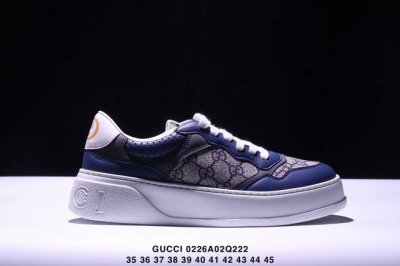 Gucci古驰Chunky B Gg饼干鞋皮革低帮系带 时尚板鞋男女款黑色 Xm0226Q222