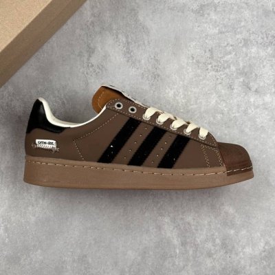本地 核心私 公司级Sftm X Adidas Originals Superstar 82 贝壳头系列 阿迪达斯 三叶草低帮经典百搭休闲运动板鞋 鞋面柔软皮革
