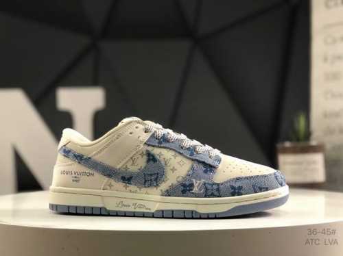 310 公司级带半码Nike Sb Dunk Low Lv联名 原装头层材料 独家版型蒸餾加工 帶來的是更好的视觉和脚感体验 大厂纯原品质出货 清洁度 电绣工艺