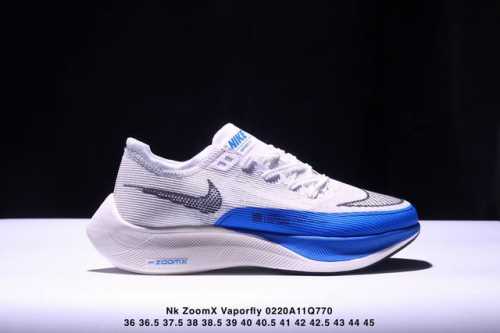 Nk Zoomx Vaporfly Next％ 2 马拉松针织面透气运动跑鞋 Cu4111-401 #内置真碳 搭载 Flyknit 材料 打造出众弹性 易于穿