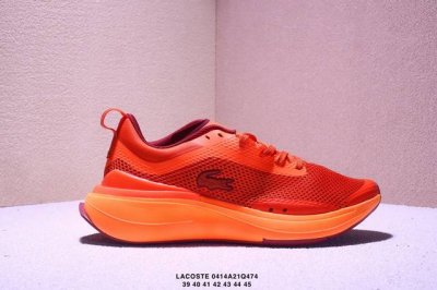Lacoste法国鳄鱼 舒适运动 网布减震防滑耐磨透气 低帮 橡胶发泡休闲跑步鞋 尺码:39-45 Xm0414Q474