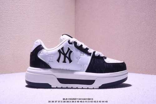 Mlb Chunky Liner Dia Monogram 厚底低帮休闲鞋 Ny印花限定 牛皮材质运动鞋 真标带半码 Size:35-45码 Xm0414Q81