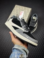 340 B支持放店 Air Jordan 1 Low Og Sp Aj1 乔1北面联名 暗夜黑灰 低帮文化休闲板鞋 Xs6089-513 尺码：36 36.5