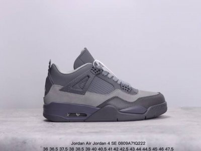 jordan Air Jordan 4 Se Smoke Grey 防滑中帮复古篮球鞋 男女款 灰黑 xm0809Q222