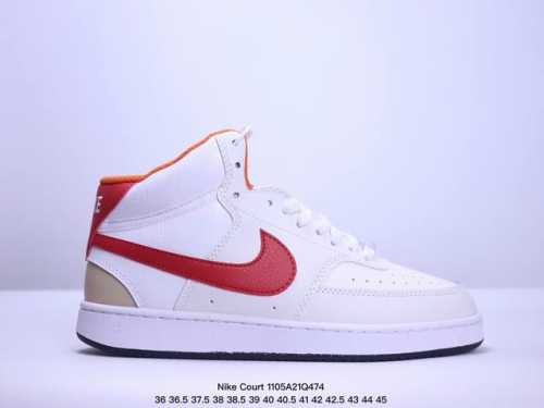 160 Nike Court Vision Mid 休闲运动板鞋 白绿黄高帮百搭透气休闲运动板鞋，经典耐用的设计，兼顾舒适脚感和出众风范，演绎匠心之作。结构性的