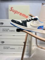 定制鞋盒 纯原大厂# Supreme X乔丹Air Jordan 1 Low Aj1低帮系列篮球鞋 官方同步配色 原装级产物 #拒绝公底 立体鞋型 细节完美Xx