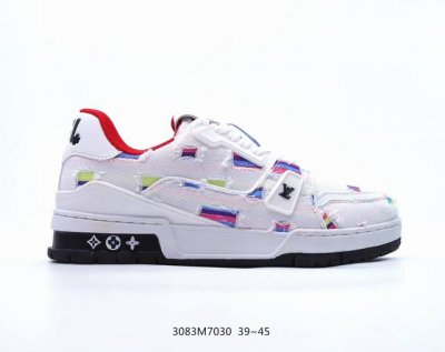 公司级全新lv路易威登louis Vuitton Trainer Sneaker Low休闲运动文化百搭板鞋 尺码:36-45，编码3083M7030