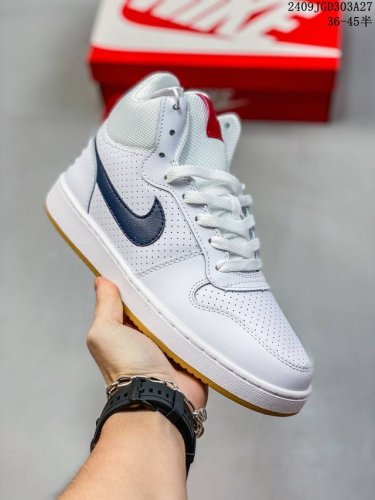 耐克nike Court Borough Mid女款板鞋小乔治城小黑曜石844907-005尺码:36-45半 编码：09Jgd303A27