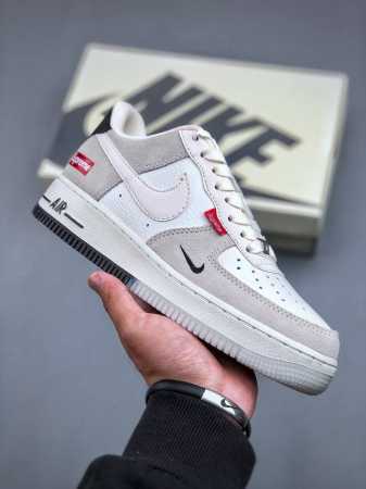 Nike Air Force 1'07 Low Supreme联名-米灰织布标 空军一号低帮休闲板鞋 Ch6336-517 #原楦头原纸板 原装鞋盒 定制五金配 - 点击图像关闭