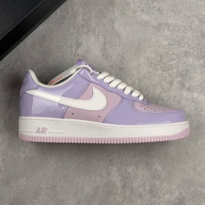 本地 核心私 Nike Air Force 1’07 Lv8 耐克 白紫漆面 空军一号低帮运动休闲板鞋 原楦头原纸板 打造纯正空军版型 专注外贸渠道 全掌内置蜂