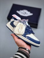 430支持放店 Travis Scott X Nike Air Jordan 1 Low X Supreme Air Jordan 1 Low 反转蓝白小钩倒钩