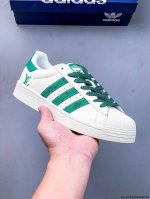 公司级头层！阿迪达斯Adidas Superstar 贝壳头经典百搭休闲板鞋 渠道正品订单 诠释市场最高工艺水平 贝壳头经典小白板鞋 专柜上架同步配色 全鞋进口