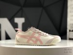 真标带半码 亚瑟士 Onitsuka Tiger Mexico66 paraty Slip-On 亚瑟士 鬼塚虎 一脚蹬经典休闲帆布鞋 虎爪造型的Logo 鞋身