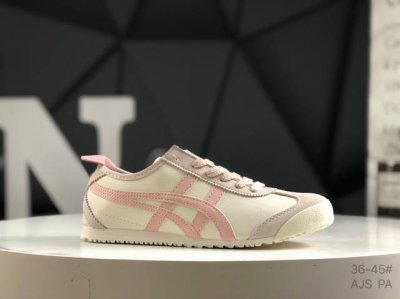 真标带半码 亚瑟士 Onitsuka Tiger Mexico66 paraty Slip-On 亚瑟士 鬼塚虎 一脚蹬经典休闲帆布鞋 虎爪造型的Logo 鞋身