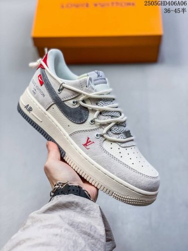 海外限量发售！公司级Nike Air Force 1 '07 Low “Lv联名 双拼红尾抽绳”空军一号 低帮 运动鞋 休闲鞋 折边针车 工艺难度大 原楦头原纸