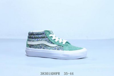 万斯 Pendleton联名Style38绿色格纹高帮休闲板鞋 38301Adopr 35-44