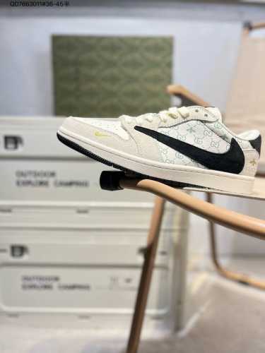 公司级头层皮古驰 X 乔丹Air Jordan 1 Low Aj1低帮系列篮球鞋 官方同步配色 原装级产物 #拒绝公底 立体鞋型 细节完美 高清洁度Sj2068