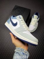 B air Jordan 1 Low Canadian Tuxedo Aj1 乔1牛仔风潮 低帮篮球鞋 Ih0648-141 #市售最高品质 原鞋开发 大厂代工