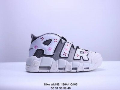 180 真标耐克Nike Wmns Air More Uptempo Gs Barely Green 皮蓬初代系列经典高街百搭休闲运动文化篮球鞋美国队配色 货号