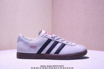 阿迪达斯Adidas三叶草 Originals Samba Vegan Og桑巴舞系列绅士德训足球百搭皮革板鞋 货号：Fw2428 尺码：35～45 Xm050