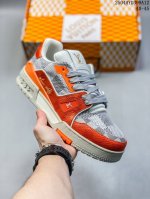 公司级全新Lv路易威登Louis Vuitton Trainer Sneaker Low休闲运动文化百搭板鞋 尺码:如图 编码：04Hyd329A12