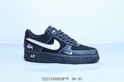 Nike Air Force 1 Af1耐克 低帮 空军一号休闲板鞋 斯图西 联名 222310Adeop半 36-45