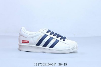220 阿迪达斯Adidas三叶草 Originals Superstar 贝壳头系列低帮经典百搭休闲运动板鞋Supreme限定 111730Hioro半 36
