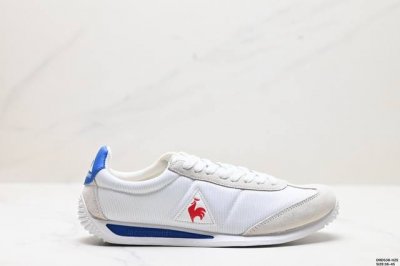 真标乐卡克le Cog Sportif 德训阿甘鞋 织物牛反绒皮皮革 复古舒适透气 减震防滑耐磨防水透气吸汗支撑 低帮生活休闲鞋 货号:1611765 尺码:3