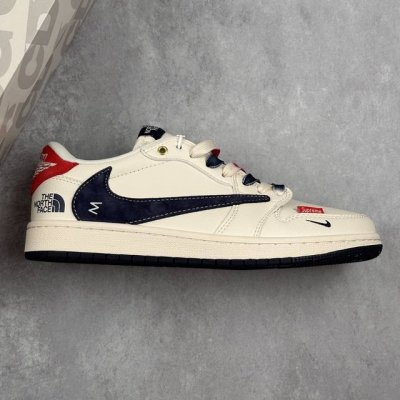本地 核心私 Travis Scott X Fragment Design X Air Jordan 1 Low Og Sp Aj1 乔1 北面联名 米蓝小红标