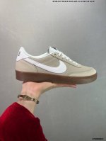 特价J.Crew X Nk Killshot Ii Leather 联名复古板鞋 432997-107 采用米白色皮革制作鞋身 Swoosh 点缀其中 最后搭载