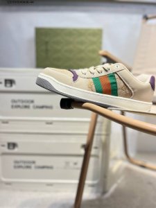 gucci Distressed Screener Sneaker古驰经典小脏鞋原型复古百搭老爹板鞋 复古学院风677423 Cs7010545#36-44