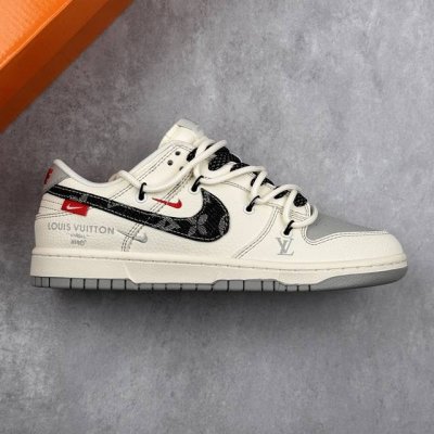 本地 核心私 Nike Sb Dunk Low Lv系列 绑带牛仔黑勾 周年高端定制 低帮休闲板鞋 #定制鞋盒 大厂纯原品质出货 超高清洁度 皮料切割干净无任何