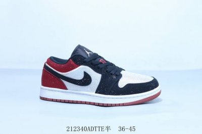 乔丹Air Jordan 1 Low Aj1 乔1低帮复古文化休闲运动篮球鞋黑白红 钻 212340Adtte半 36-45