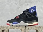 Air Jordan 4 Retro Lase Aj4 乔4黑灰蓝配色 #采用经典的黑色、蓝色和中性灰色为配色方案，鞋头采用中性灰色覆面，鞋眼、中底、鞋跟片和鞋