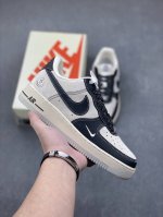 海外限量发售！公司级nike Air Force 1 '07 Low “蒙口联名--黑荔纹猪八”空军一号 低帮 运动鞋 休闲鞋 折边针车 工艺难度大 原楦头原纸