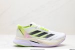 公司级阿迪达斯Adidas Adizero Boston 12 M透气网眼竞速跑鞋Boost 缓震底 后跟加厚 呵护脚后跟 立体保护软绵鞋口 轻松穿脱不磨脚 安
