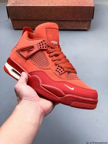二层真标！Air Jordan 4 Aj4代中帮复古休闲运动文化篮球鞋。秉承轻量化的速度型篮球鞋设计思想完成设计，降低重量的同时提升舒适度，中底延续前作使用了分