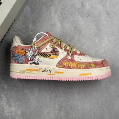 本地 核心私 Nike Air Force 1 Low 07 X 白粉涂鸦绑带 低帮休闲运动板鞋 原楦头原纸板 打造纯正低帮空军版型 专注外贸渠道 全掌内置蜂窝