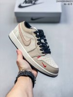 海外爆款限量发售 公司级 Nike Jordan Air Jordan 1 北面联名 露褐 高端定制 低帮 复古 减震 防滑 耐磨 篮球鞋 定制鞋盒 大厂纯原品