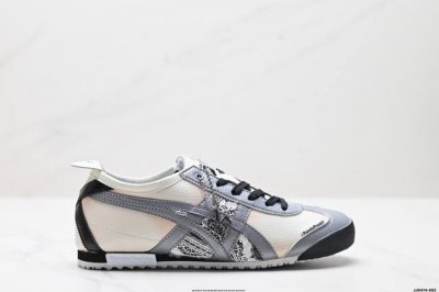 公司级Onitsuka Tiger鬼塚虎 Mexico 66 定制球鞋系列 皮革 蒸汽木偶 雾都恋人防滑耐磨透气轻便 低帮休闲鞋 货号:D507L-0152 尺