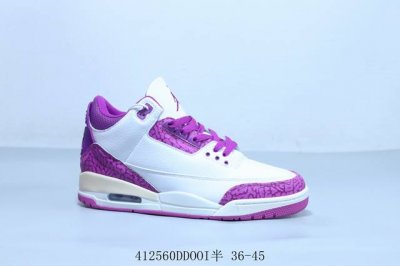 耐克 乔丹 Aj3 耐克 Nike Air Jordan 3 Retro Se 乔3 复刻篮球鞋 白紫 货号 654964-500 41 Ddooi半 36-4