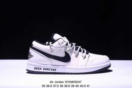 公司级头层！耐克nike Air Jordan 1 Low Aj1 乔1 解构绑带低帮潮流缓运动休闲板鞋。Aj1 低帮拼接 完美版型真头层牛皮# 内置缓震气垫 - 点击图像关闭