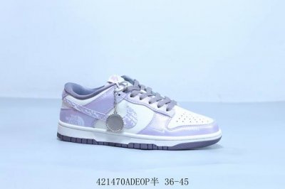 耐克 Nike Sb Dunk Low pro 复古低帮 休闲运动滑板板鞋联名 北面 白紫 货号 Kk133 39 42 Adeop半 36-45