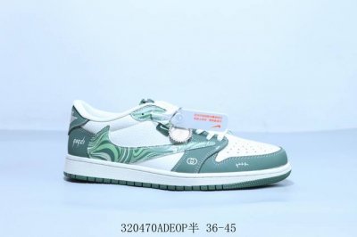 310 Nike Air Jordan 1 Low Gs"White/Black/Pink"Aj1乔丹一代低帮经典复古文化休闲运动篮球鞋 倒勾联名款 32047