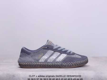 clot X Adidas Originals Gazelle 舒适百搭防滑耐磨低帮 板鞋 男款灰色 xm0816Q222 - 点击图像关闭