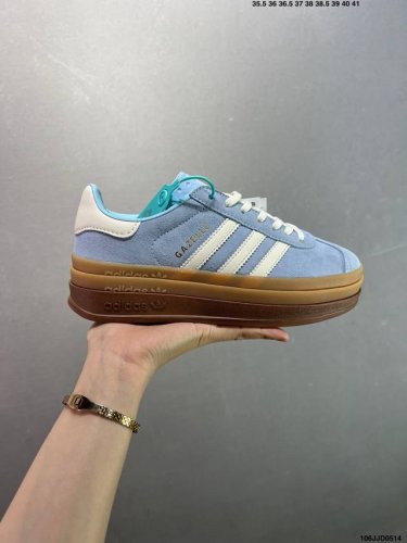 ad Originals Gazelle Bold W 三叶草厚底休闲防滑耐磨低帮板鞋 鞋头出色设计 塑就出众贴合感稳固的后跟贴合足部曲线设计软弹舒适 不易磨脚