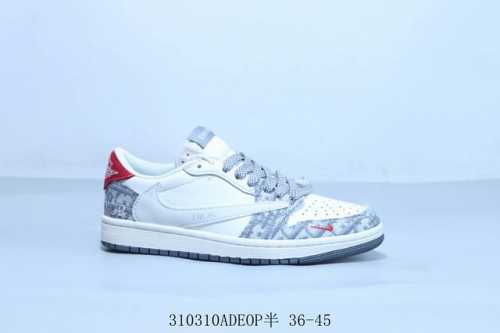 乔丹Air Jordan 1 Low Aj1 乔1低帮复古文化休闲运动篮球鞋倒勾 联名 310310Adeop半 36-45