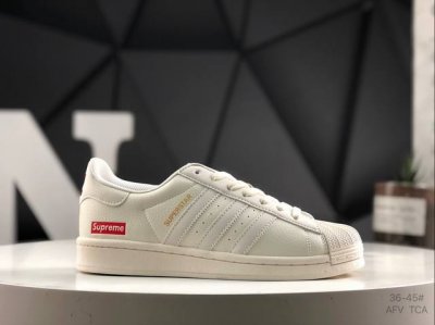 220 Adidas Originals Superstar 2024全新版本 贝壳头Supreme联名 渠道正品订单 诠释市场最高工艺水平 贝壳头经典小白板鞋