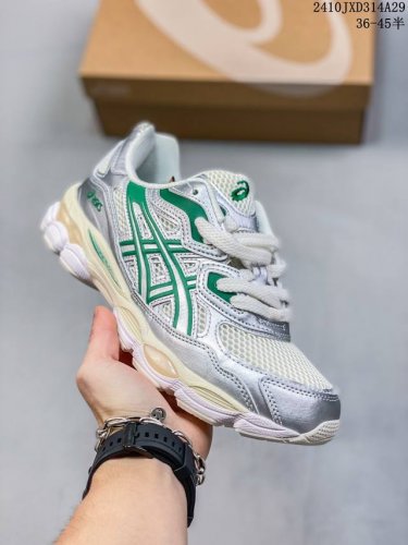 180 公司级Asics/亚瑟士Gel-Nyc 2055透气网眼鞋面配合部分合成革材质 采用全新Ahar+橡胶材质 更加耐磨 货号:1203A789-101 尺